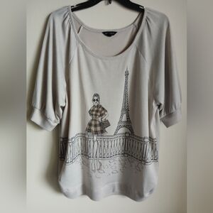 Love & lace Paris Theme SZ XL Top